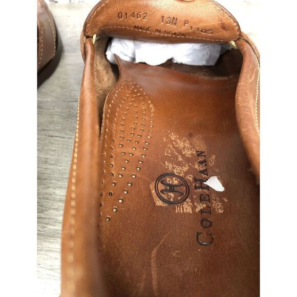 Cole Haan Brown Leather Slip On Penny Loafers Dress Shoes Men’s Sz 13N US/46EU - Picture 12 of 16